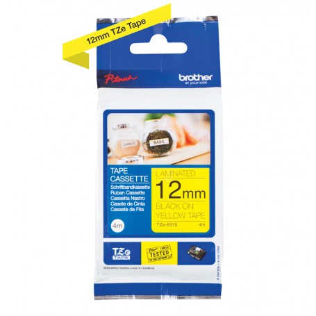 Brother TZE-631S nastro per etichettatrice Nero su giallo (TZE631S)