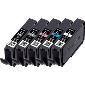 Canon PGI-72 PBK/GY/PM/PC/CO cartuccia d'inchiostro 5 pz Originale Resa standard Grigio, Nero per foto, Ciano per fot (6403B007)