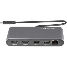 StarTech.com Thunderbolt 3 Mini Dock - TB3 Docking Station per 2 monitor HDMI 4K 60Hz - 2x USB-A (3.2/2.0) e GbE -  (TB3DKM2HDL)