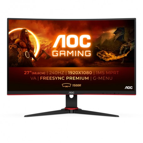 AOC G2 C27G2ZE/BK Monitor PC 68,6 cm (27") 1920 x 1080 Pixel Full HD LED Nero, Rosso (C27G2ZE/BK)