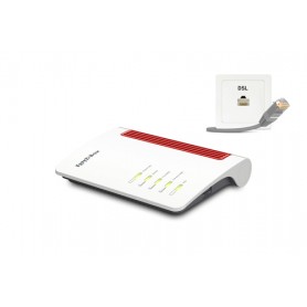 AVM FRITZ!Box 7530 AX router wireless Gigabit Ethernet Dual-band (2.4 GHz/5 GHz) Rosso, Bianco (20002944)