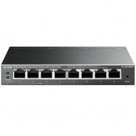 TP-LINK TL-SG108PE Non gestito Gigabit Ethernet (10/100/1000) Supporto Power over Ethernet (PoE) Nero (TL-SG108PE)