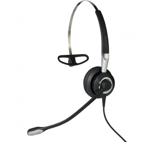 Jabra Biz 2400 II QD Mono NC 3 in 1 Auricolare Cablato Passanuca, A clip, A Padiglione Ufficio Nero, Argento (2406-820-204)