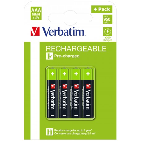 Verbatim 49514 batteria per uso domestico Batteria monouso Mini Stilo AAA Nichel-Metallo Idruro (NiMH) (49514)