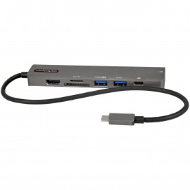 StarTech.com Adattatore multiporta USB C - Da USB-C a HDMI 2.0 4K 60Hz, 100W Power Delivery Pass-through, slot SD (DKT30CHSDPD1)