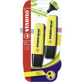 STABILO Evidenziatore - BOSS ORIGINAL - Pack da 2 - Giallo (B-10422-10)