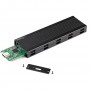 StarTech.com Enclosure USB-C a M.2 NVMe o M.2 SATA SSD 10Gbps - Case esterno portatile M.2 PCIe/SATA NGFF SSD in a (SM2E1BMU31C)