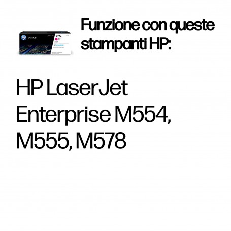 HP Cartuccia toner magenta originale LaserJet 212A (W2123A)