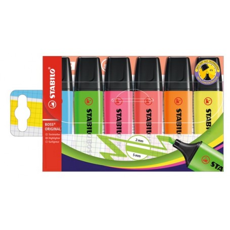 STABILO BOSS Original evidenziatore 6 pz Multi (70/6)