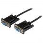 StarTech.com Cavo Seriale RS232 / DB9 Null Modem da 1m - nero Femmina/Femmina (SCNM9FF1MBK)