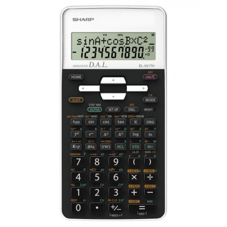 Sharp EL-531TH calcolatrice Tasca Calcolatrice scientifica Nero, Bianco (SH-EL531THBWH)