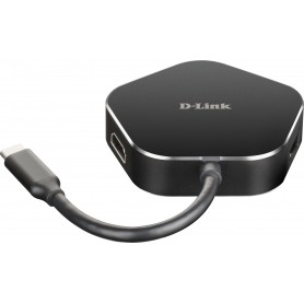 D-Link DUB-M420 replicatore di porte e docking station per notebook Cablato Thunderbolt 3 Nero, Argento (DUB-M420)