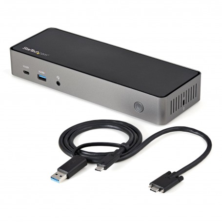 StarTech.com USB-C e USB-A Dock - Docking station universale triplo monitor DisplayPort e HDMI 4K 60Hz - 85W Powe (DK31C3HDPDUE)