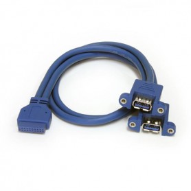 StarTech.com Cavo pannello USB 3.0 2 porte - Cavo USB A a collettore scheda madre F/F (USB3SPNLAFHD)