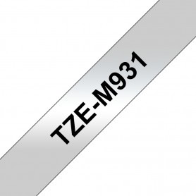 Brother TZe-M931 nastro per etichettatrice Nero su argento (TZEM931)