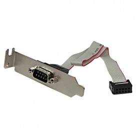 StarTech.com Slot piastra LP da seriale maschio 9 pin a header scheda madre 10 pin (PLATE9MLP)