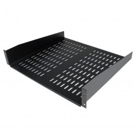 StarTech.com Scaffale cantilever per montaggio a rack universale con fessure 16" 2U - Ripiano per armadio server rac (CABSHELFV)
