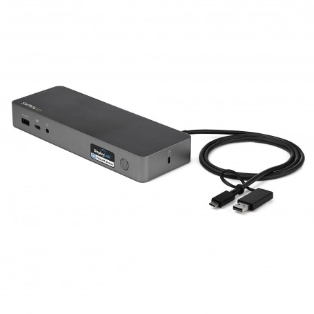 StarTech.com Dock USB-C e USB-A - Laptop Docking Station ibrida universale con doppio monitor 4K60Hz HDMI e Displ (DK30C2DPPDUE)