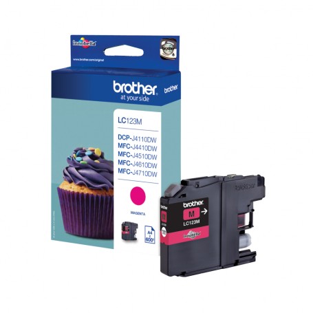 Brother LC-123M cartuccia d'inchiostro 1 pz Originale Resa elevata (XL) Magenta (LC123M)