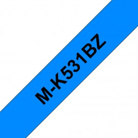 Brother Labelling Tape - 12mm, Black/Blue, Blister nastro per etichettatrice M (MK531BZ)