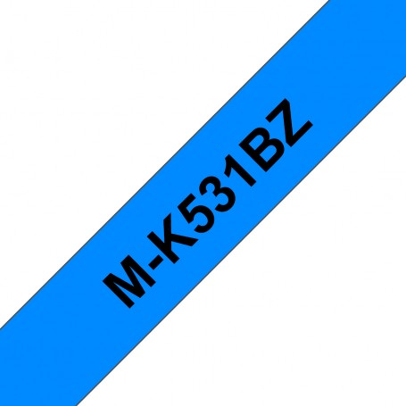 Brother Labelling Tape - 12mm, Black/Blue, Blister nastro per etichettatrice M (MK531BZ)