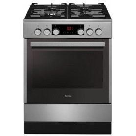 Amica SHEG 914 121 E cucina Piano cottura Gas Nero, Argento A (SHEG 914 121 E)
