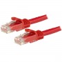 StarTech.com Cavo patch CAT6 da 7,5 m - Filo di rame al 100% - Connettore antistrappo - Rosso (N6PATC750CMRD)