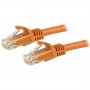 StarTech.com Cavo patch CAT6 da 7,5 m - Filo di rame al 100% - Connettore antistrappo - Arancione (N6PATC750CMOR)