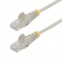 StarTech.com Cavo di Rete Ethernet Snagless CAT6 da 2m - Cavo Patch antigroviglio slim RJ45 - Grigio (N6PAT200CMGRS)