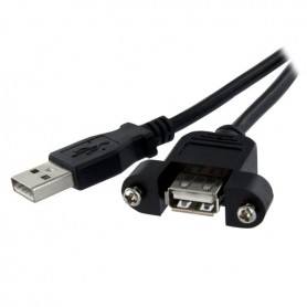 StarTech.com Cavo Prolunga USB 2.0 per montaggio a pannello di Tipo A/A Femmina A / Maschio A - 60 cm (USBPNLAFAM2)