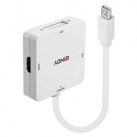Lindy 41035 cavo e adattatore video 0,2 m Bianco (41035)