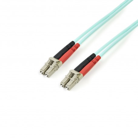 StarTech.com Cavo in Fibra Ottica Multimodale Duplex OM4 LC/LC - 100 Gb - 50/125 - LSZH - Turchese da 3m (450FBLCLC3)