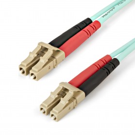 StarTech.com Cavo in Fibra Ottica Multimodale Duplex OM4 LC/LC - 100 Gb - 50/125 - LSZH - Turchese da 2m (450FBLCLC2)