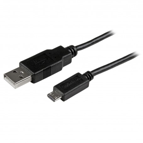 StarTech.com Cavo di sincronizzazione e di ricarica USB a Micro USB - Cavetto slim per Smartphone e Tablet A a Micr (USBAUB1MBK)
