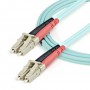 StarTech.com Cavo di rete patch Duplex in fibra ottica multimodale LSZH 50/125 da 10 Gb 1m LC-LC - acqua (A50FBLCLC1)