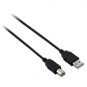 V7 Cavo USB nero da USB 2.0 A maschio a USB 2.0 B maschio 2m 6.6ft (V7E2USB2AB-1.8M)