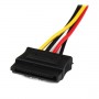 StarTech.com Adattatore splitter cavo di alimentazione Y LP4 a 2 SATA latching da 30 cm - 4 pin a dual SATA (PYO2LP4LSATA)
