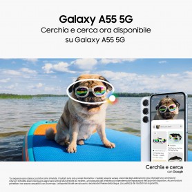Samsung Galaxy A55 5G Display FHD+ Super AMOLED 6.6”, Android 14, 8GB RAM, 256GB, Dual SIM, Batteria 5.000 mAh, Awesome Iceblu