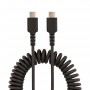 StarTech.com Cavo USB C Ricarica Veloce da 1m Cavetto USB tipo C 2.0 Spiralato di Alimentazione e Sincronizzazione Resistente Ca