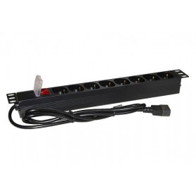 LINK MULTIPRESA DA RACK 19" 8 PRESE UNIVERSALI CON INTERRUTTORE SPINA C14 (LK10065)