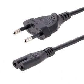 StarTech.com Cavo di Alimentazione CA da 2m, Spina EuroPlug a C7, 2.5A-250V, 18AWG, Cavo Elettrico di Ricambio con spina italian
