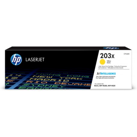 HP LaserJet 203X High Yield Yellow Original Toner Cartridge cartuccia toner 1 pz (CF542X)