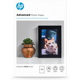 HP Carta fotografica lucida Advanced Photo Paper - 25 fogli/10 x 15 cm senza margini (Q8691A)