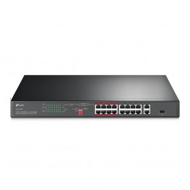 TP-LINK TL-SL1218P switch di rete Fast Ethernet (10/100) Supporto Power over Ethernet (PoE) Nero (TL-SL1218P)
