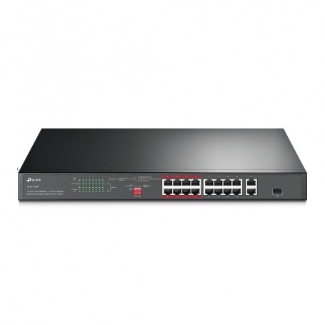 TP-LINK TL-SL1218P switch di rete Fast Ethernet (10/100) Supporto Power over Ethernet (PoE) Nero (TL-SL1218P)
