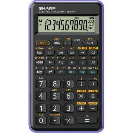 Sharp EL-501T calcolatrice Tasca Calcolatrice scientifica Nero, Porpora (EL501TBVL)