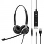 EPOS | SENNHEISER IMPACT SC 665 USB Cuffia Padiglione auricolare Connettore 3.5 mm USB tipo A Nero, Argento (1000645)