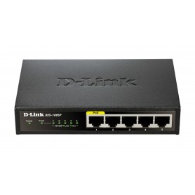 D-Link DES-1005P/E switch di rete Non gestito L2 Fast Ethernet (10/100) Supporto Power over Ethernet (PoE) Nero (DES-1005P)