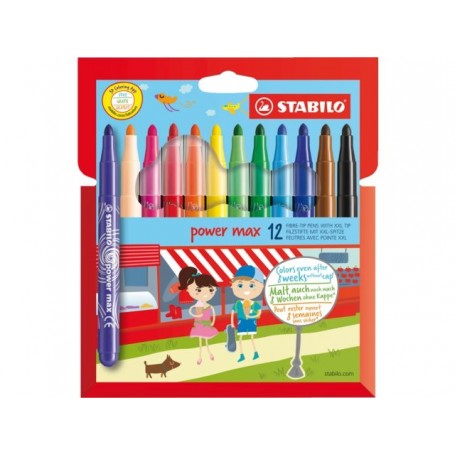 STABILO Power Max marcatore Vivido Multicolore 12 pz (980/12-01)