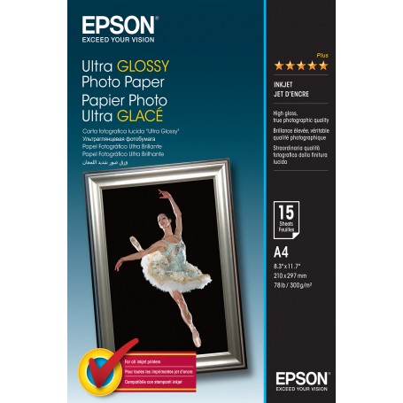 Epson Ultra Glossy Photo Paper - A4 - 15 Fogli (C13S041927)